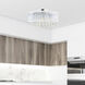 Radiant 9 Light 20 inch Chrome Drum Shade Flush Mount Ceiling Light in White